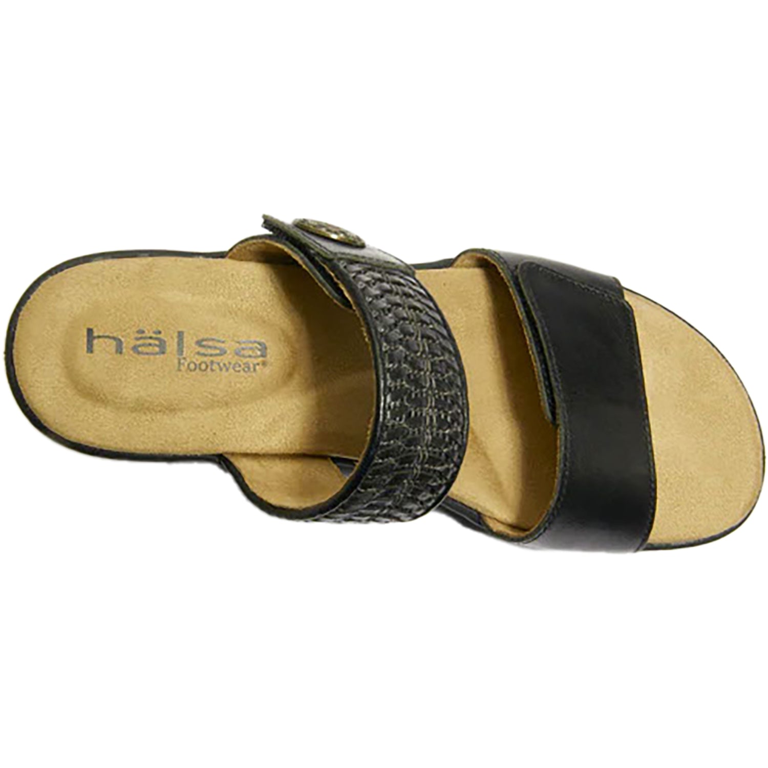 Womens Halsa Women's Halsa Delilah Black Embossed Leather Black Embossed Leather