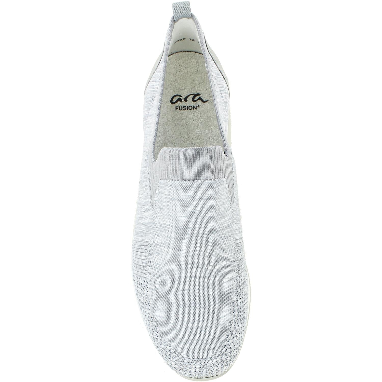 Womens Ara shoes Ara Leena Women's Slip On Shoes Silver Woven Fabric Silver Woven Fabric