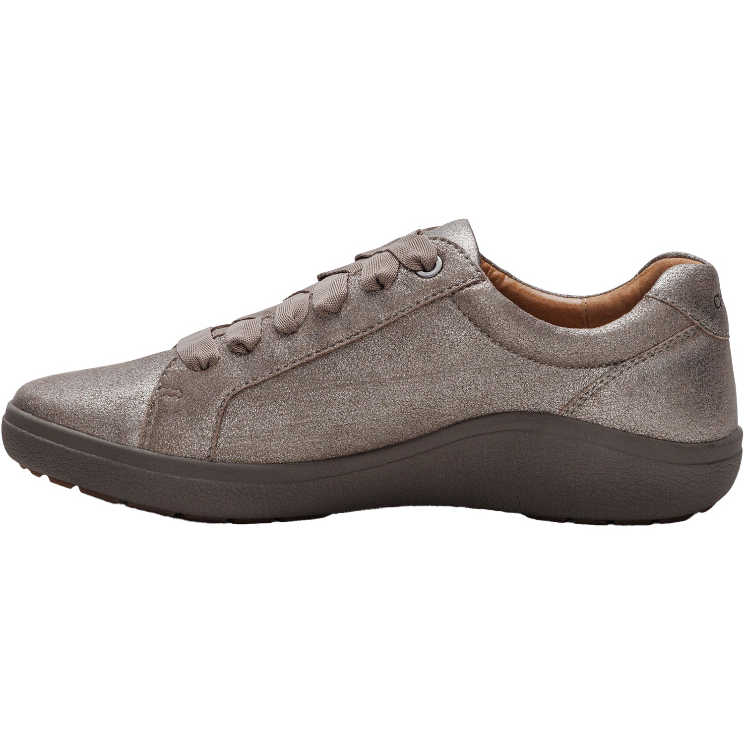 Womens Aetrex Aetrex Courtney Women's Shoes Brushed Silver Leather Brushed Silver Leather