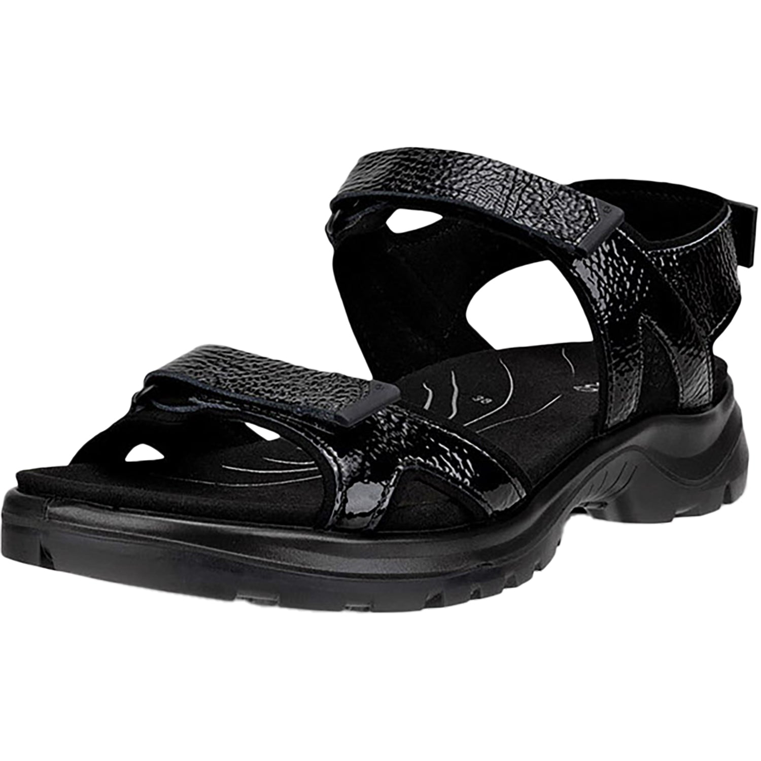 Women's Ecco Yucatan 3s Black Crinkle Patent – Footwear