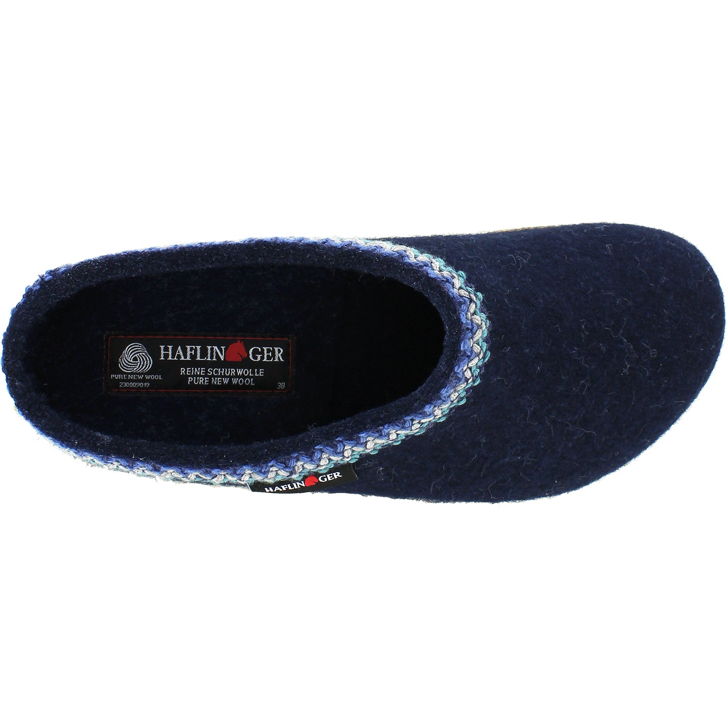 Unisex Haflinger Haflinger Zig Zag Unisex Wool Clogs Captains Blue Wool Captains Blue Wool