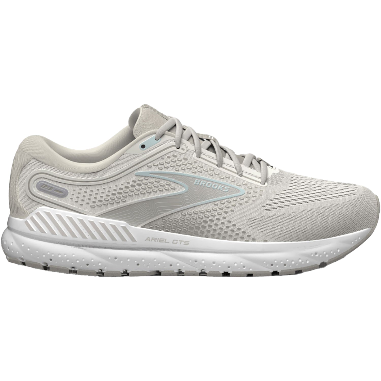 Womens Brooks Brooks Ariel GTS 23 Women's Road Running Shoes Chateau Grey/White Sand Mesh (Stability Support) Chateau Grey/White Sand Mesh