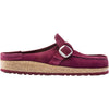 Womens Birkenstock Women's Birkenstock Buckley Shearling Maroon Suede Maroon Suede