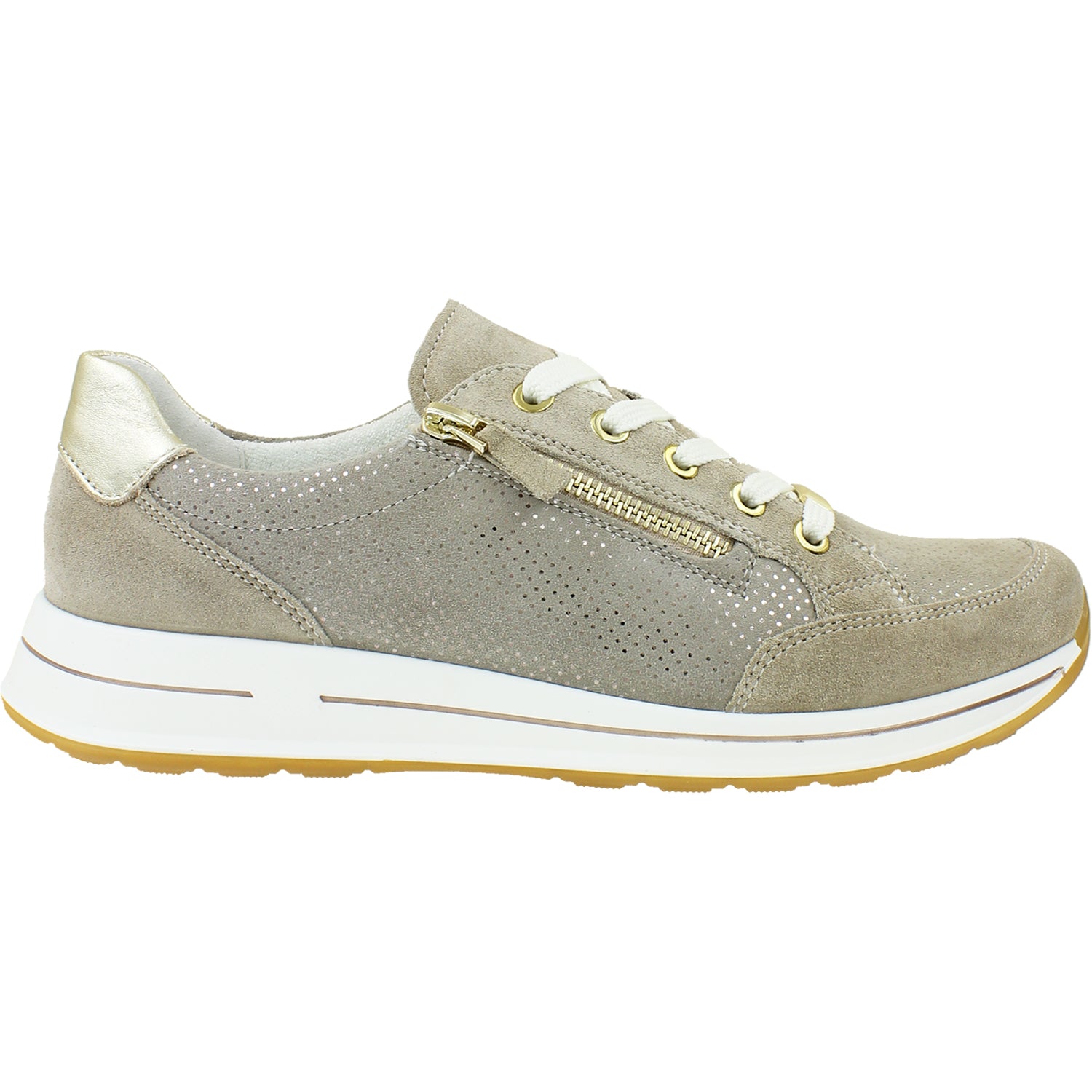 Womens Ara shoes Ara Oleanna Women's Walking Sneakers Sand/Platinum Suede Sand/Platinum Suede