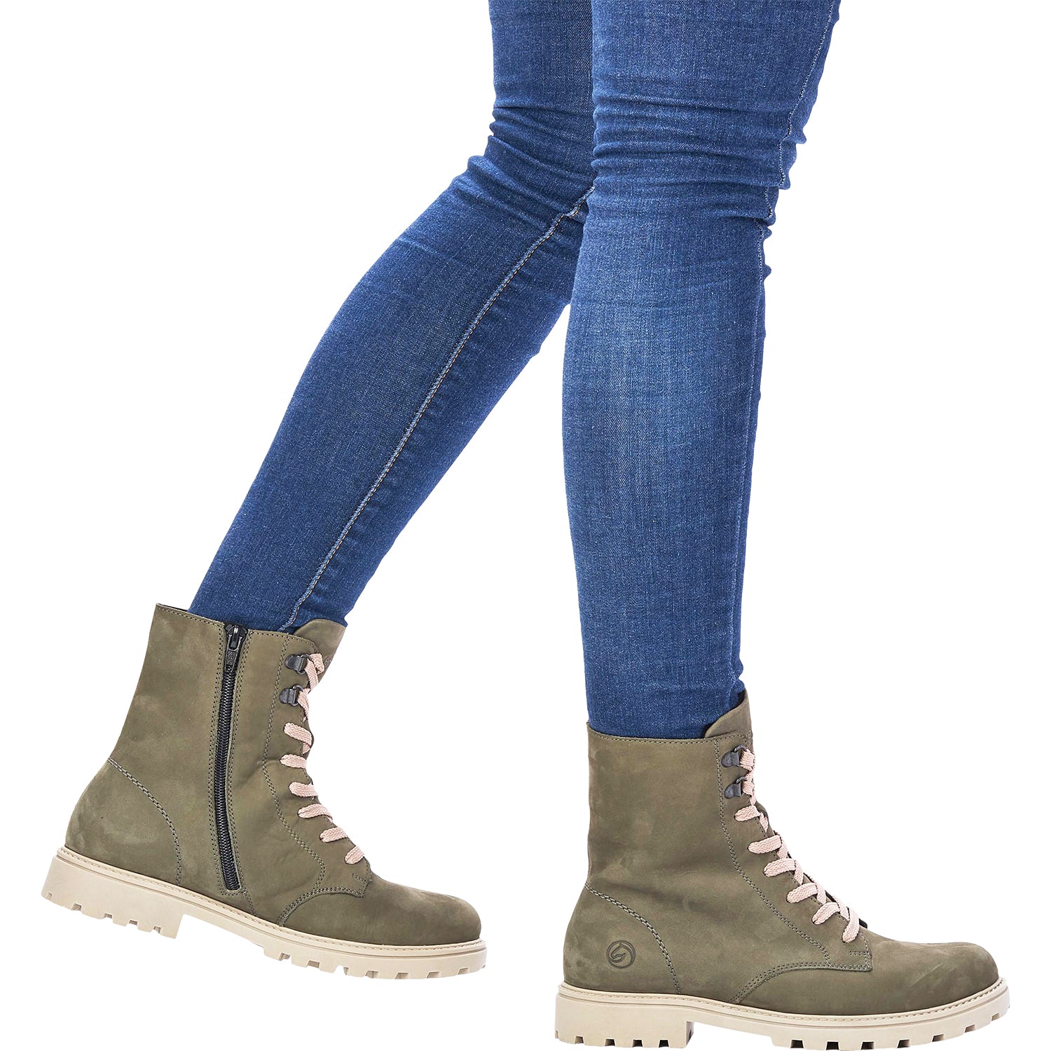 Womens Remonte Remonte D8479-54 Samira 79 Women's Combat Boots Moor Nubuck Moor Nubuck
