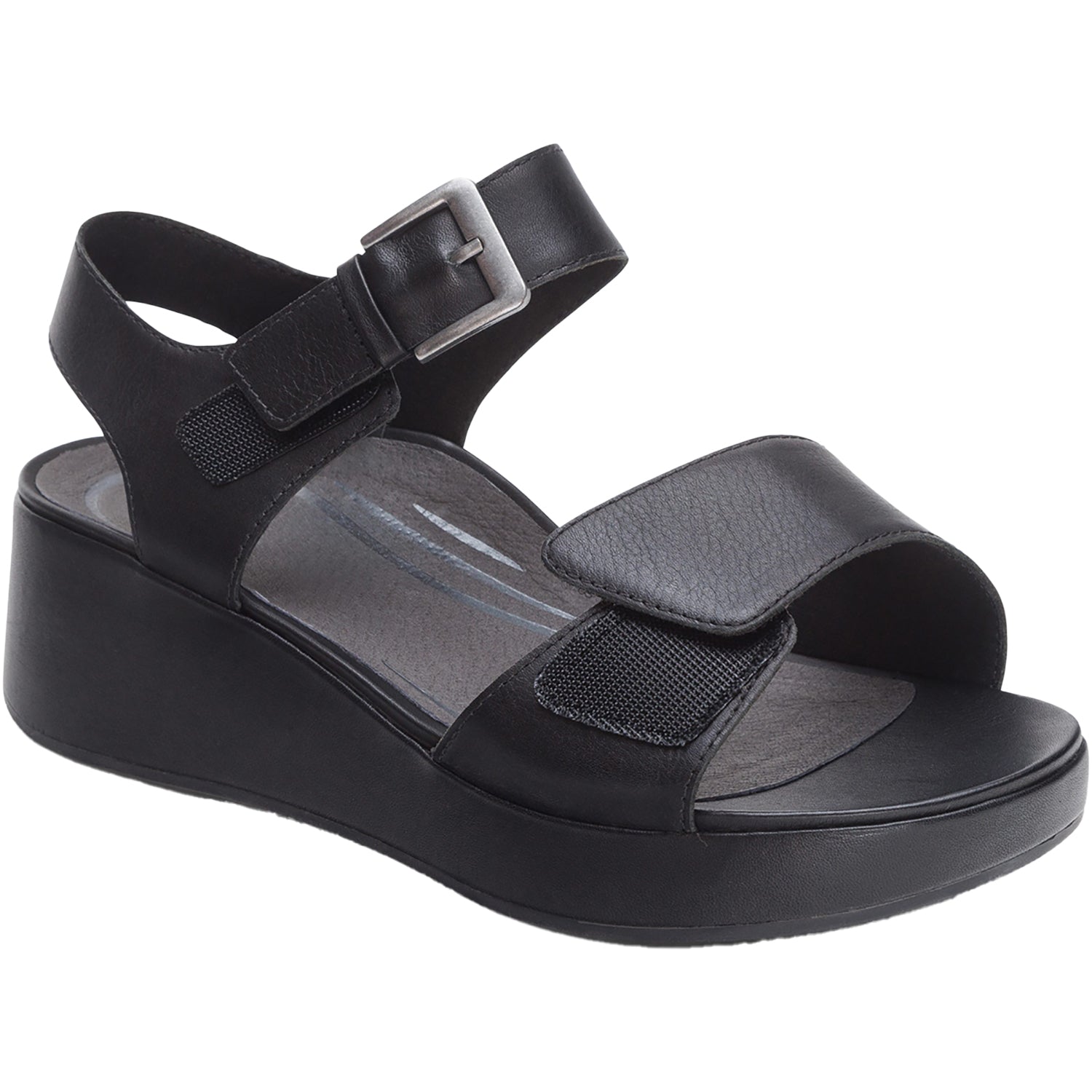 Womens Aetrex Aetrex Ariel Women's Wedge Sandals Black Black