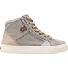 Womens Taos Taos Top Soul Women's High Top Sneakers Grey/Ecru Distressed Canvas Grey/Ecru Distressed Canvas