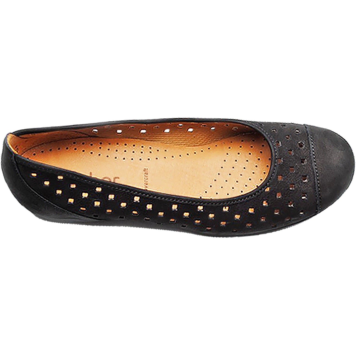 Womens Gabor Gabor 416917 Women's Ballerina Flats Black Suede Black Suede
