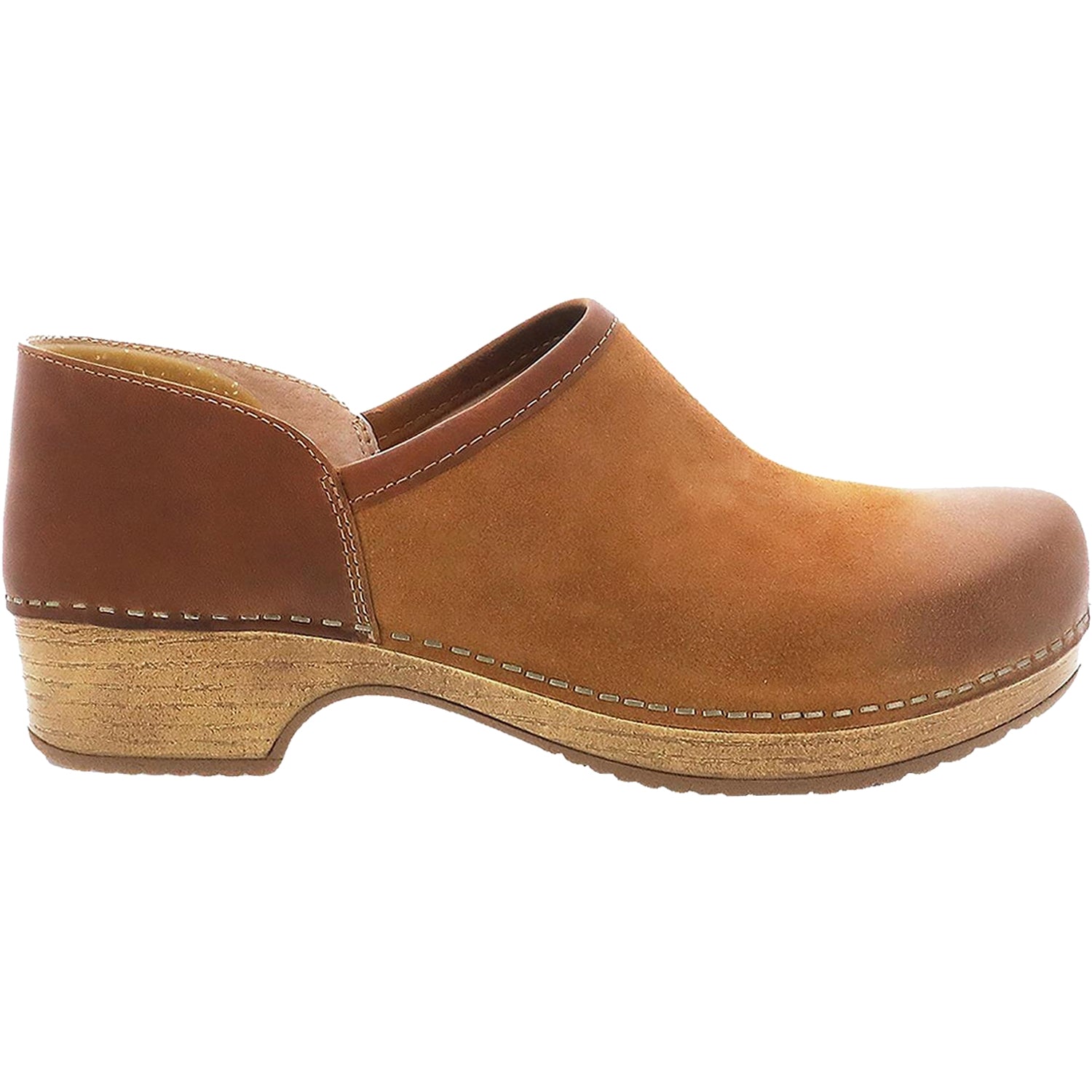 Womens Dansko Dansko Brenna Women's Clogs Tan Burnished Suede Tan Burnished Suede