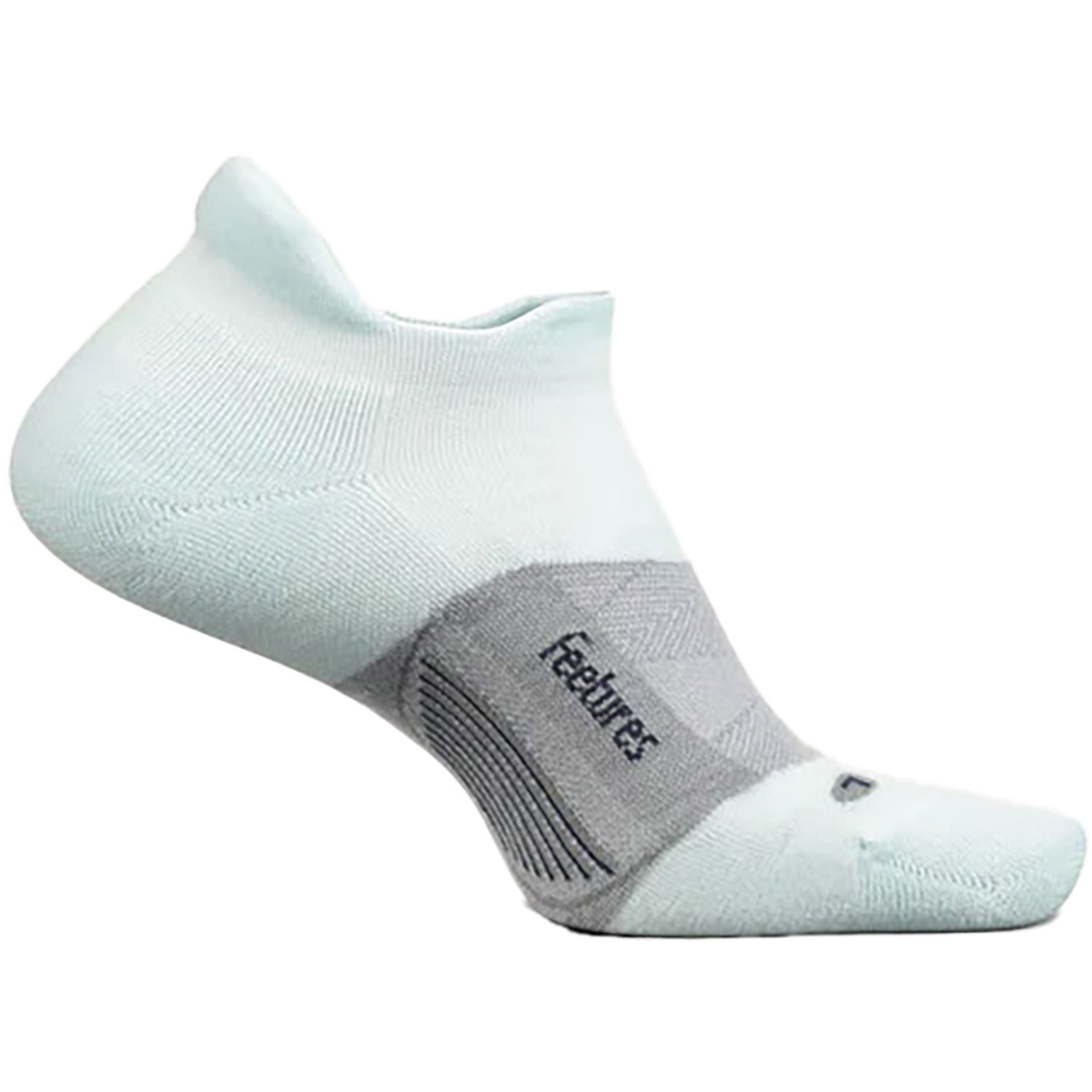 Unisex Feetures Merino 10 Max Cushion No Show Tab Socks Wild Mint