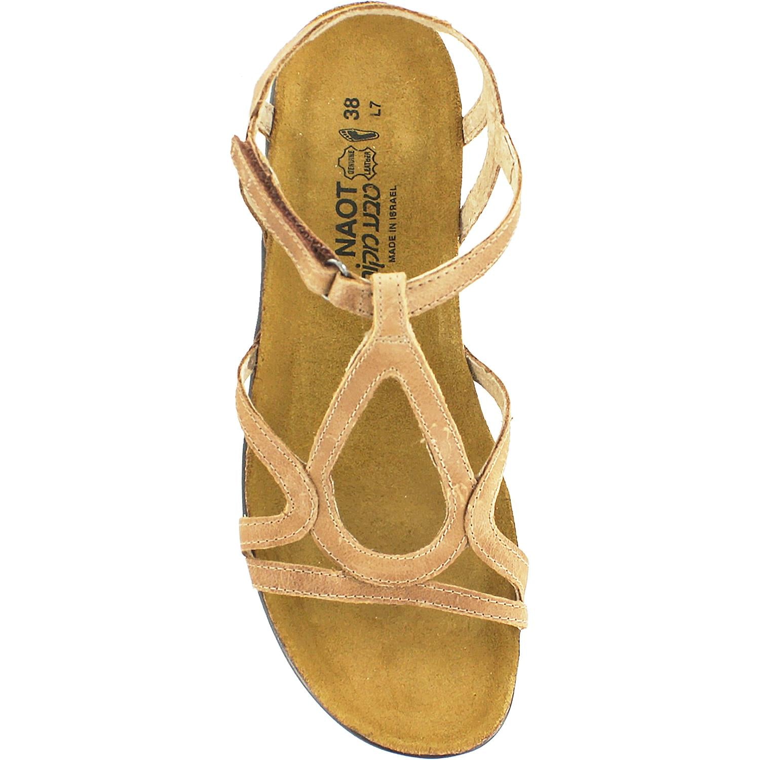 Womens Naot Naot Dorith Women's Slingback Sandals Latte Brown Leather Latte Brown Leather