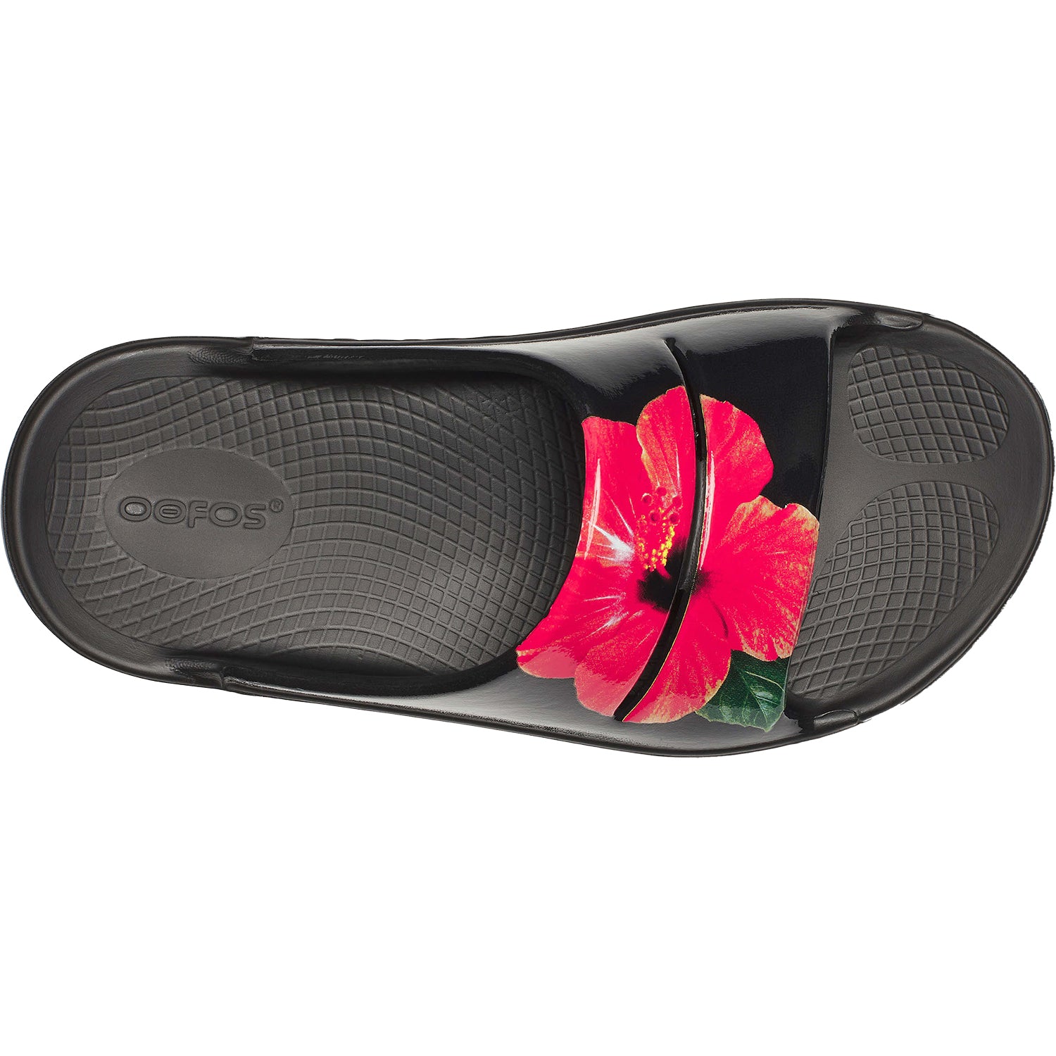 Womens Oofos Women's OOFOS OOahah Luxe Limited Hibiscus Synthetic Hibiscus Synthetic