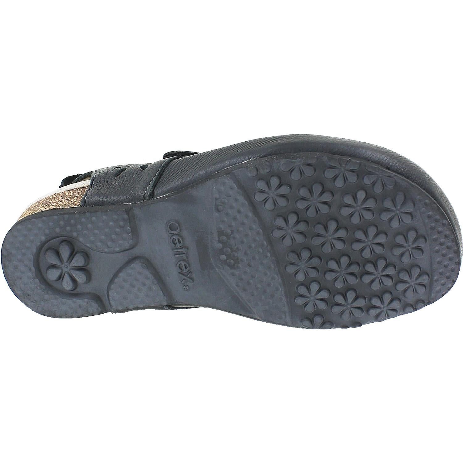 Womens Aetrex Aetrex Cheryl Women's Sling Back Mary Janes Black Leather Black Leather