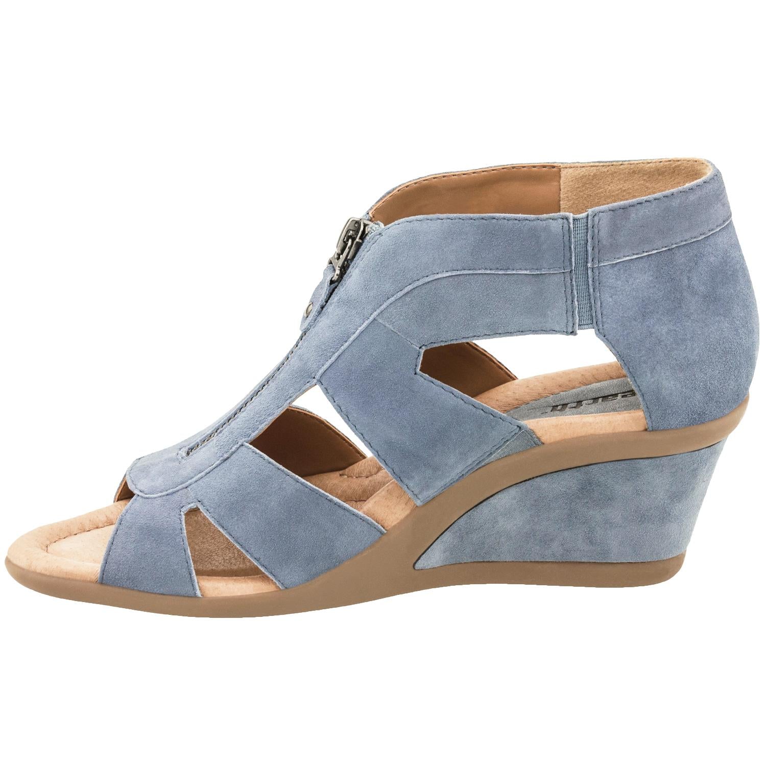 Womens Earth Women's Earth Poppi Dusty Blue Suede Dusty Blue Suede
