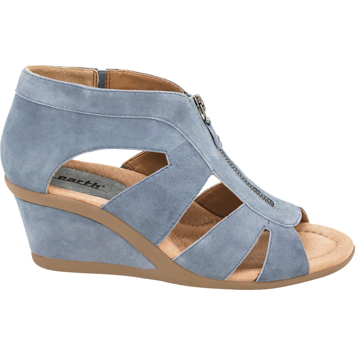 Womens Earth Women's Earth Poppi Dusty Blue Suede Dusty Blue Suede