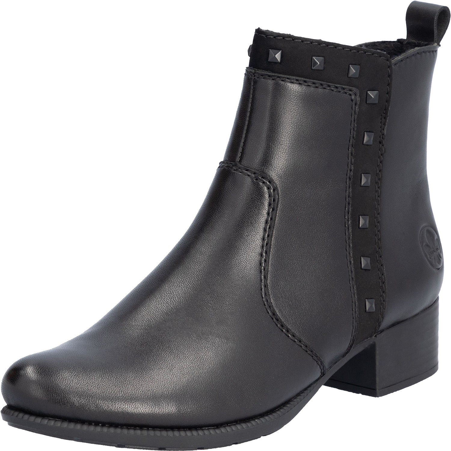 Womens Rieker Rieker 78657-00 Women's Boots Black/Black/Black Leather Black/Black/Black Leather