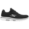 Womens Skechers Women's Skechers GOwalk 5 Uprise Black/White Knit Fabric Mesh Black/White Knit Fabric Mesh