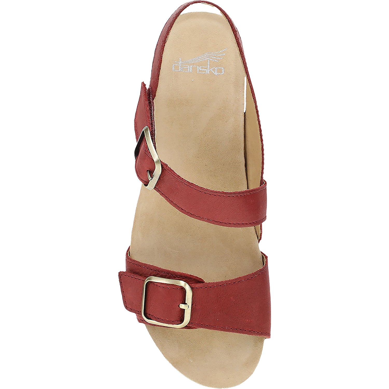 Womens Dansko Dansko Trinity Women's Wedge Sandals Cayenne Burnished Nubuck Cayenne Burnished Nubuck