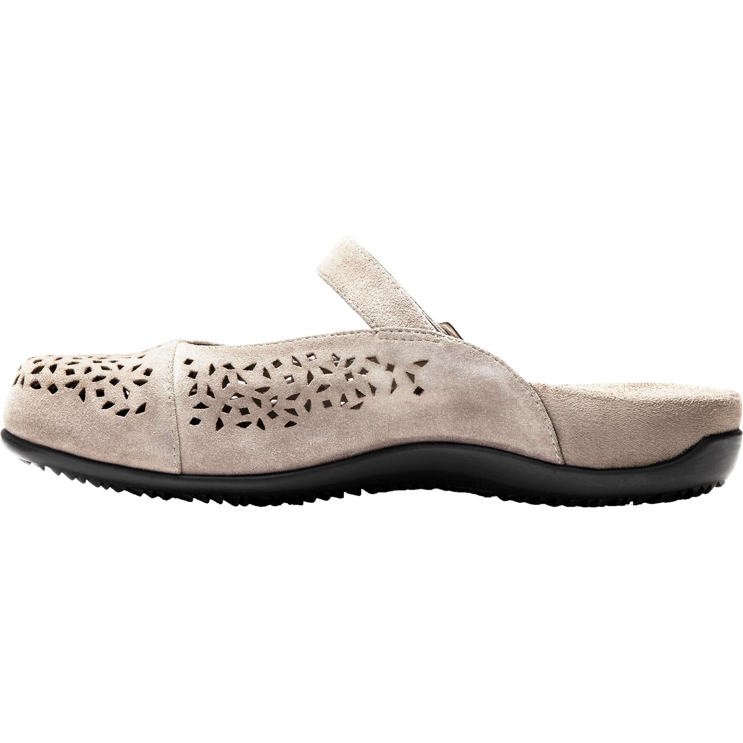 Womens Vionic Vionic Lidia Women's Slip On Mules Grey Leather Grey Leather