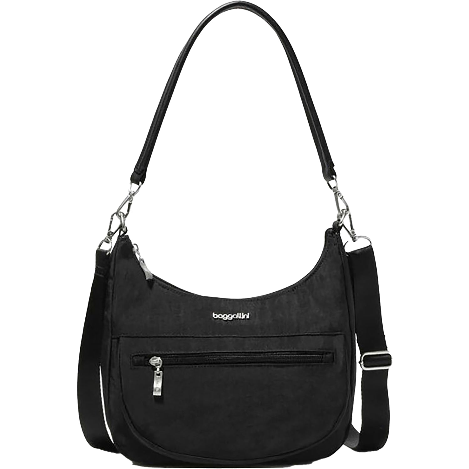 Womens Baggallini Baggallini Modern Pocket Half Moon Bag Handbags Black Synthetic Black Synthetic