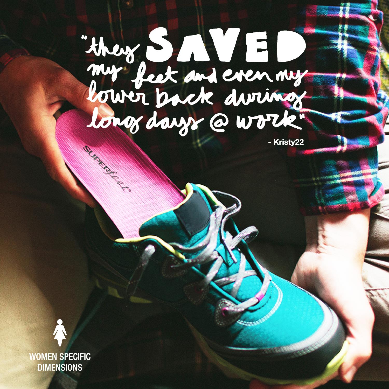 Womens Superfeet Women's Superfeet All-Purpose High Impact Support Berry Insoles Berry