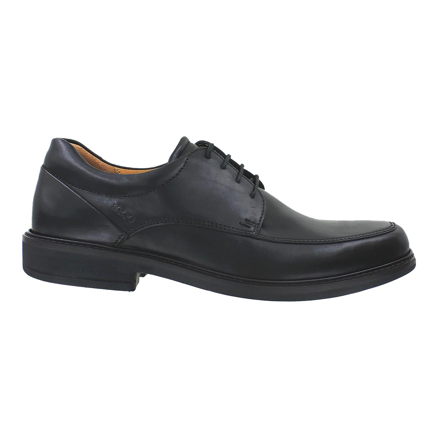 Mens Ecco Ecco Holton Apron Toe Tie Men's Dress Shoes Black Leather Black Leather