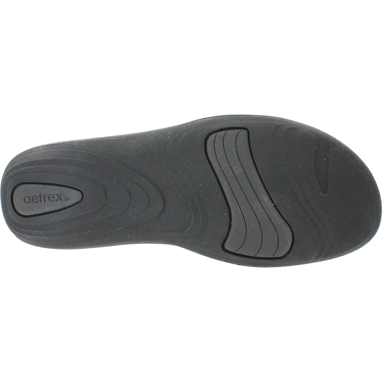 Womens Aetrex Aetrex Karina Women's Slip On Shoes Black Leather Black Leather
