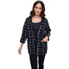 Womens Olivia by habitat Liv by Habitat Bounce Window Pane Cocoon Cardigan Women's Clothing Black Black