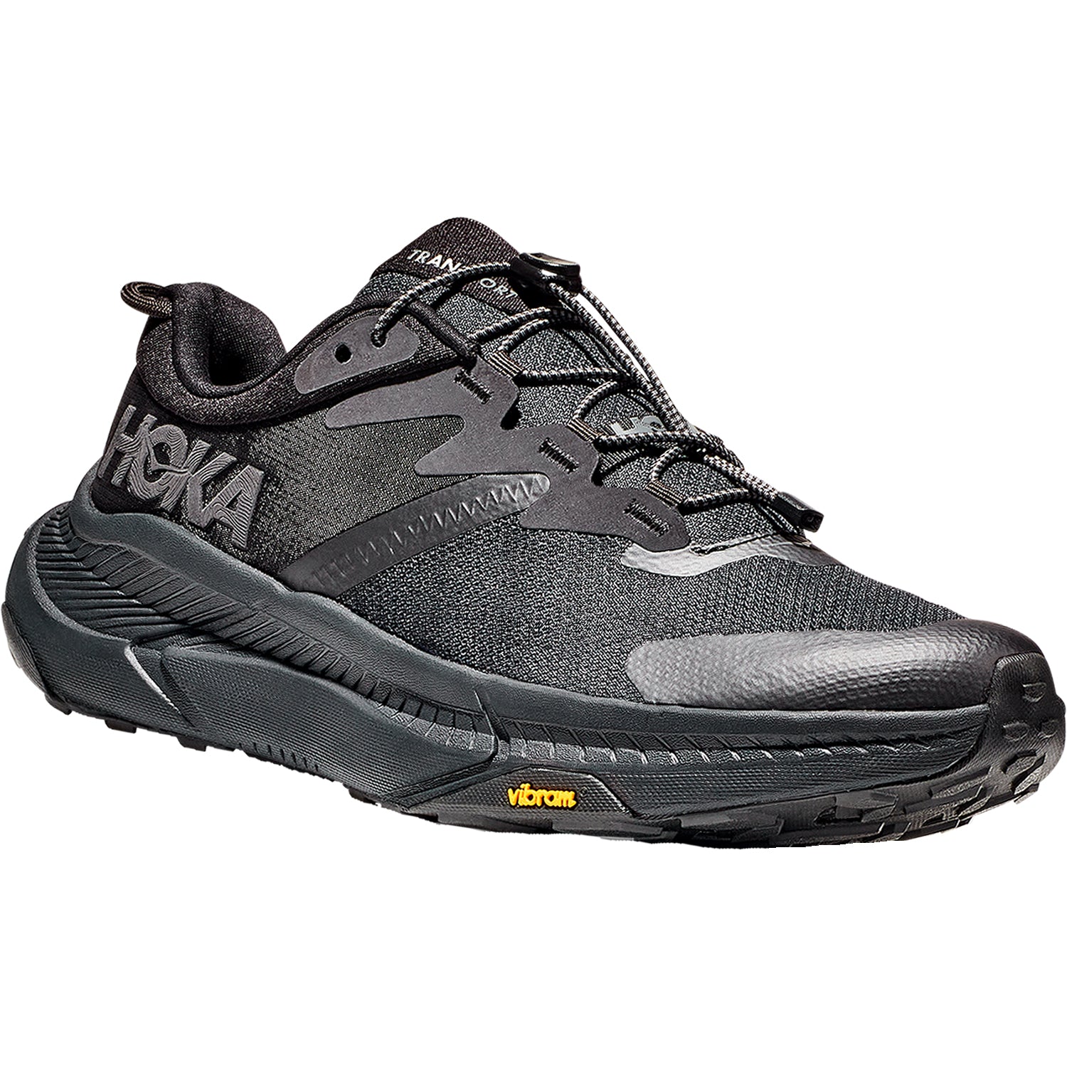 Mens Hoka one one Men's Hoka Transport Black/Black Mesh Black/Black Mesh