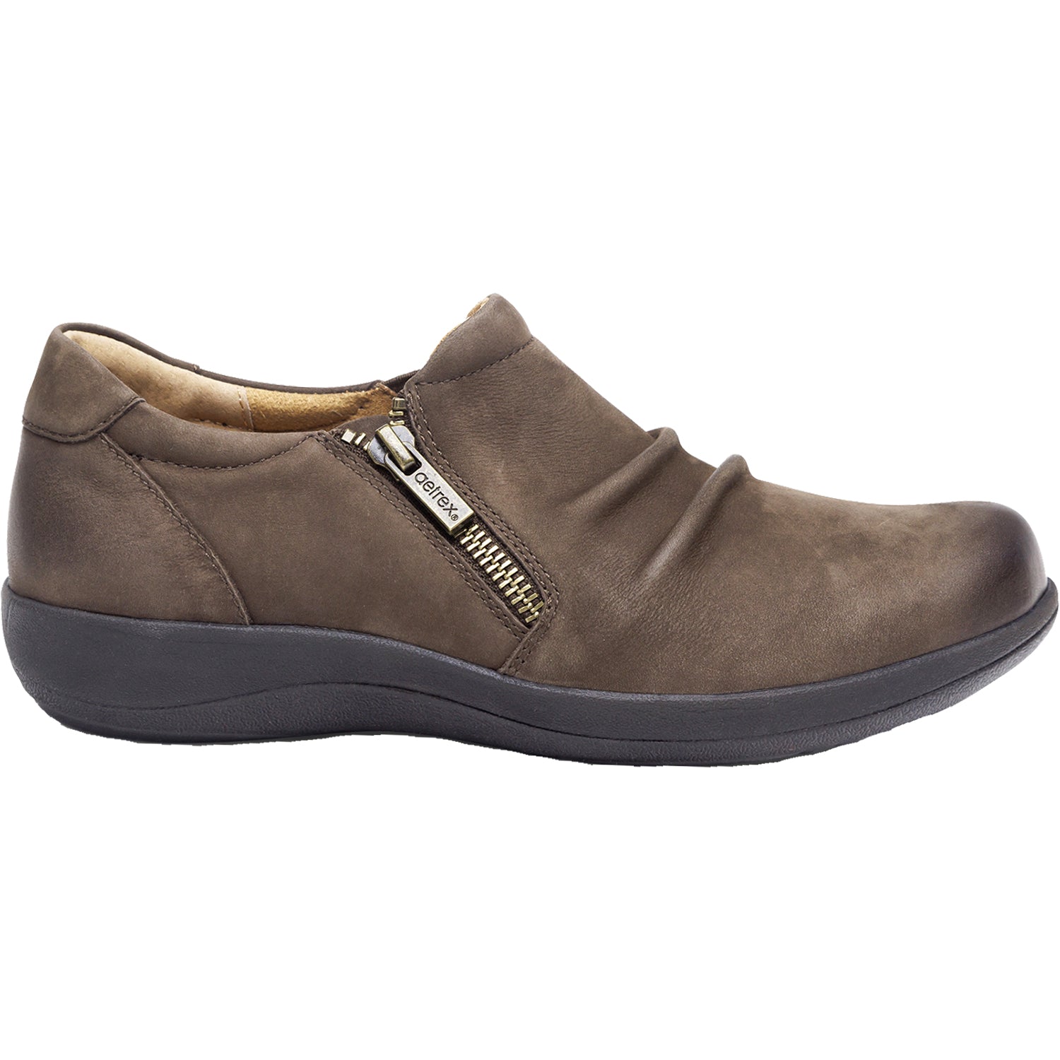 Womens Aetrex Aetrex Katie Women's Slip On Shoes Dark Earth Leather Dark Earth Leather