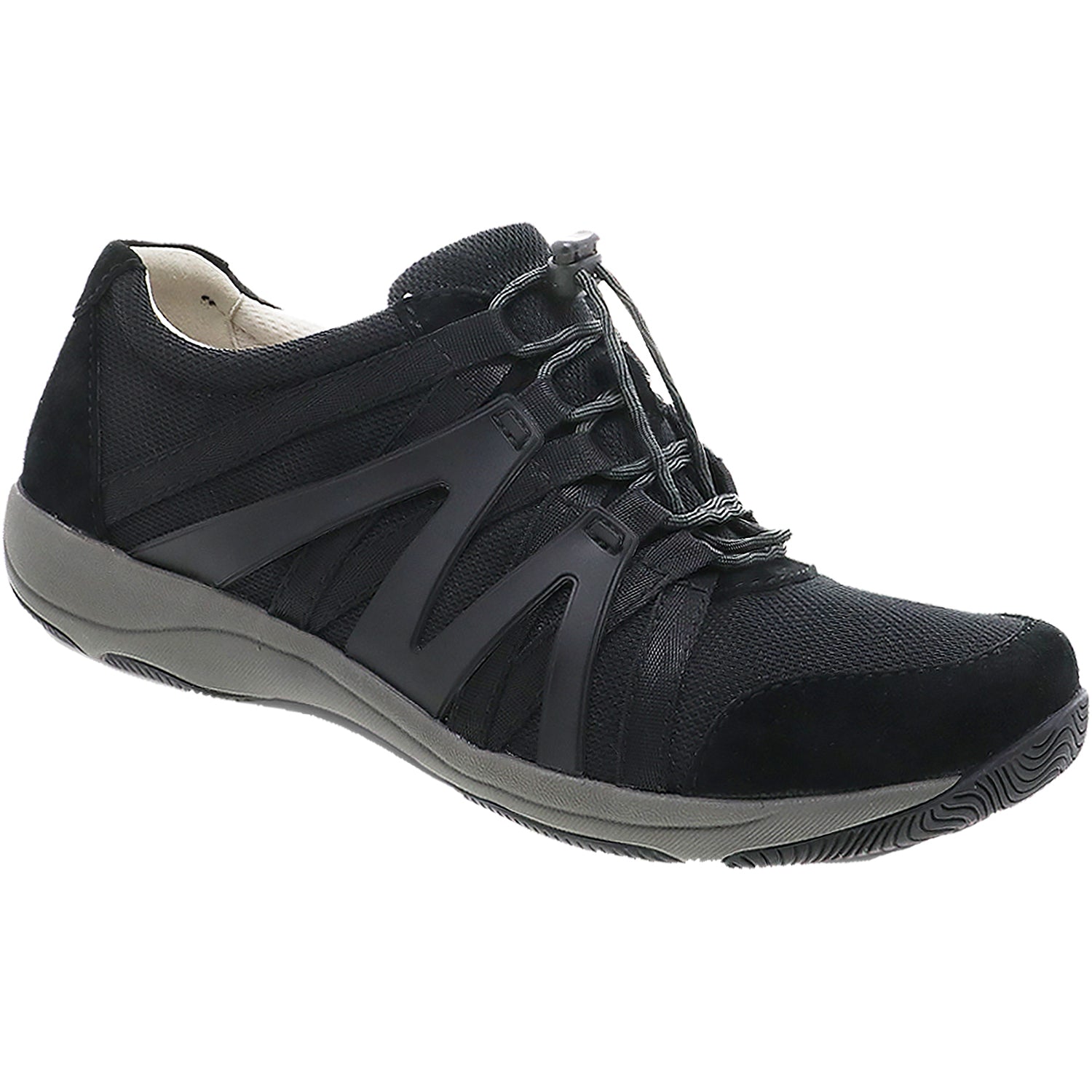 Womens Dansko Women's Dansko Henriette Black/Black Suede Black/Black Suede