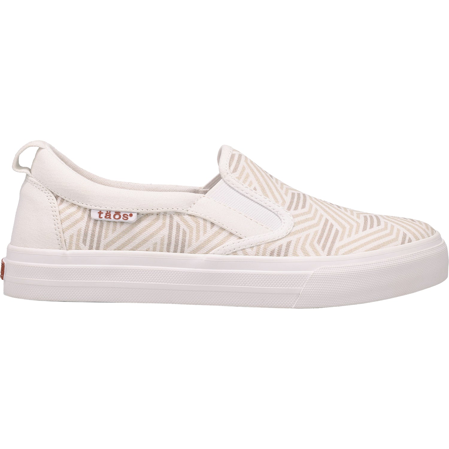 Womens Taos Taos Rubber Soul Women's Sneakers Geo Print White Canvas Geo Print White Canvas