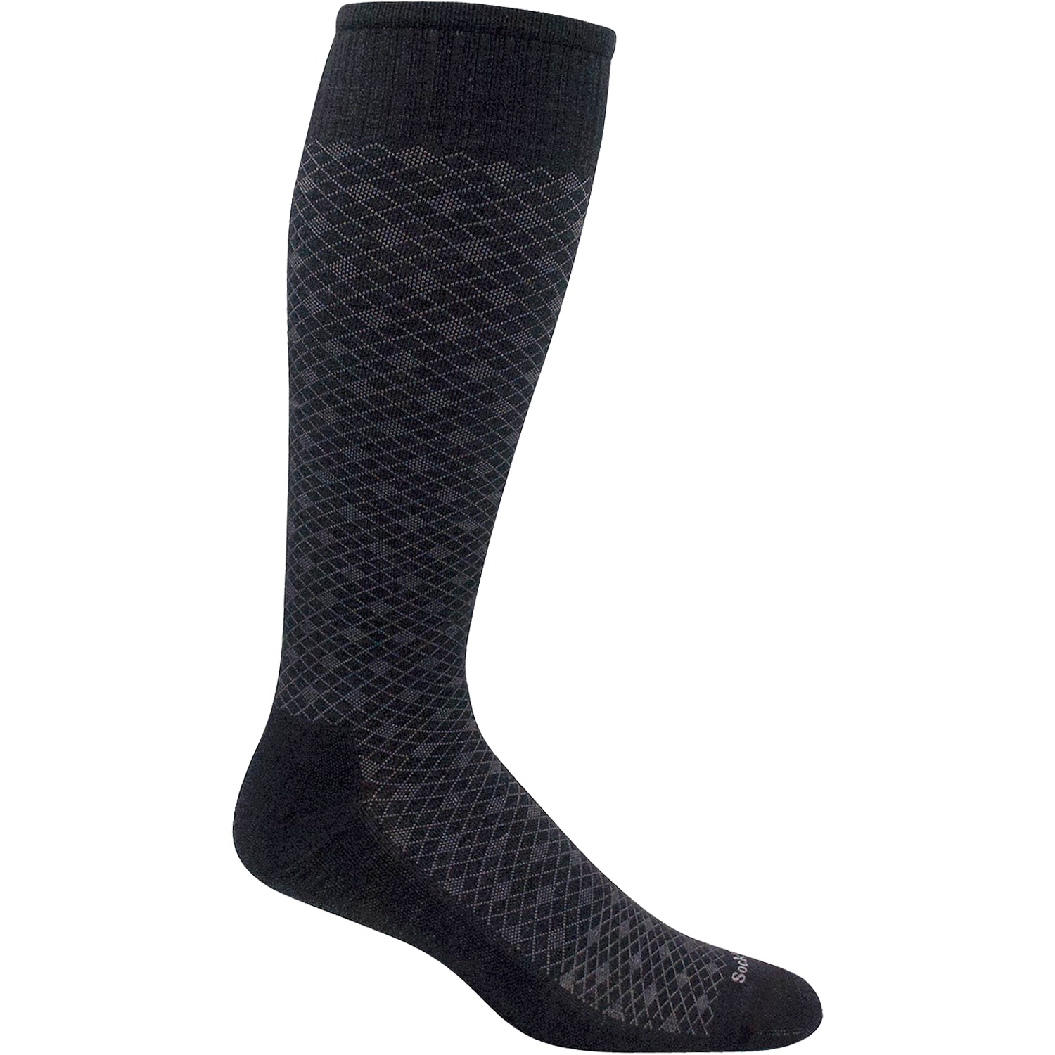 Mens Sockwell Sockwell Featherweight Knee High Socks 20-30 mmHg Men's Compression Socks Black Multi Black Multi