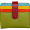 Womens Ili new york ili New York Bi-Fold Credit Card Wallet Citrus Multi Leather Citrus Multi Leather