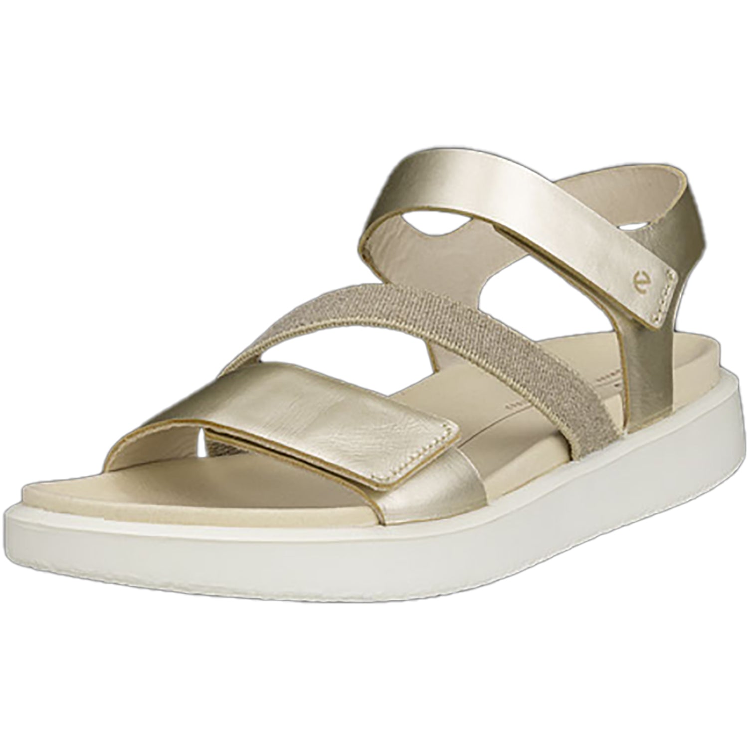 Womens Ecco Ecco Flowt Women's Sandals Pure White Gold Pure White Gold