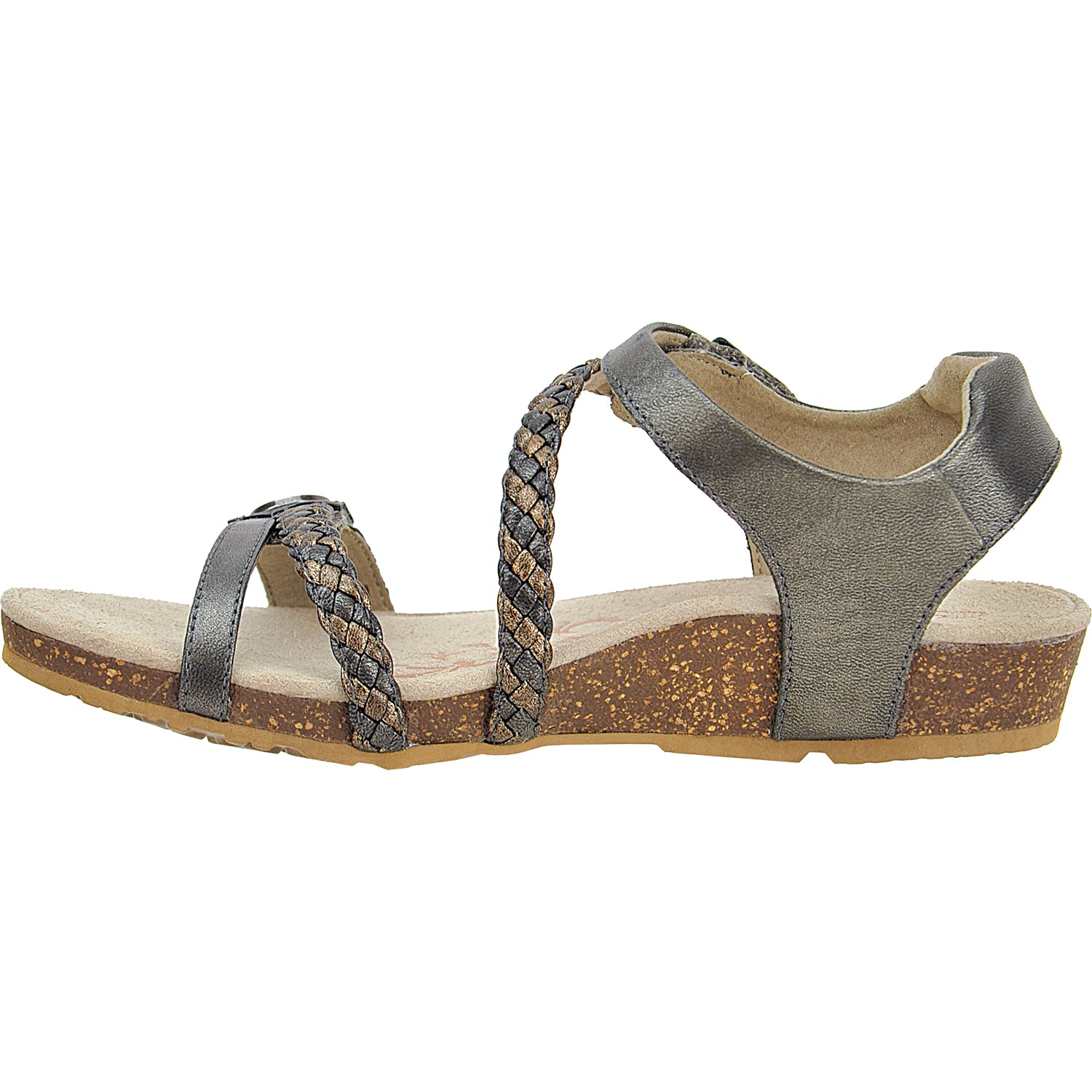 Womens Aetrex Women's Aetrex Jillian Gunmetal Leather Gunmetal Leather