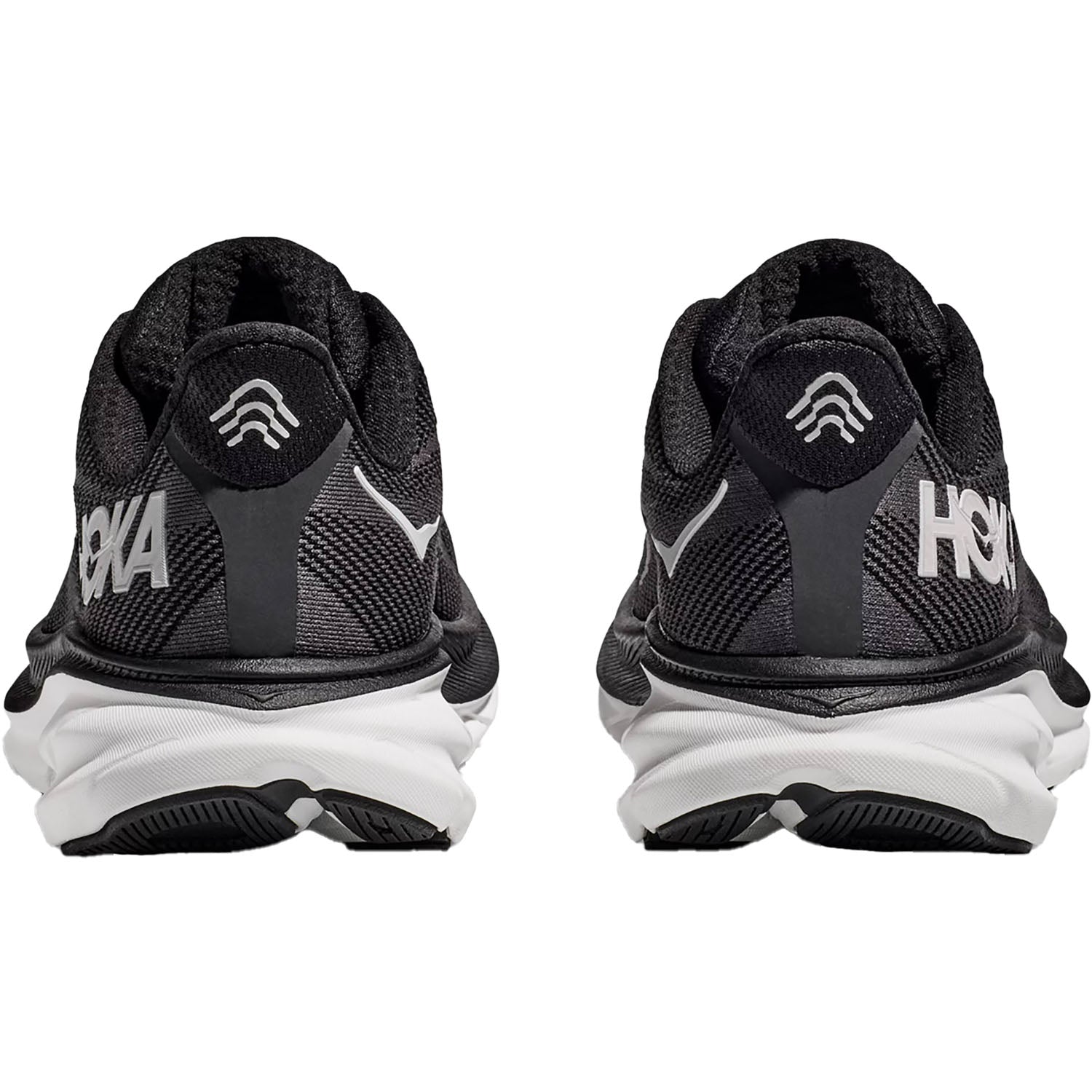 Womens Hoka one one Hoka Clifton 9 Women's Road Running Shoes Black/White Mesh (Neutral Support) Black/White Mesh