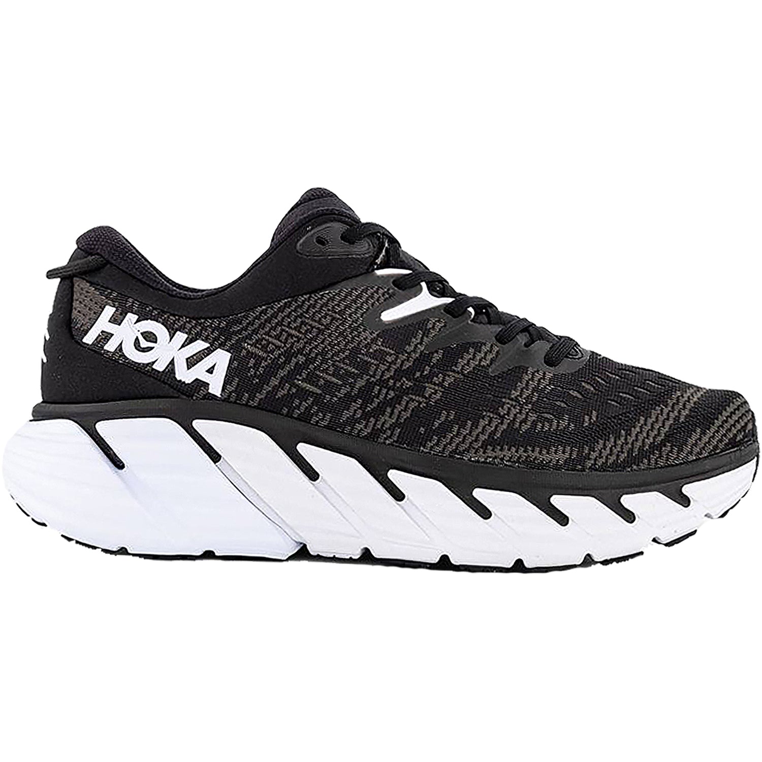 Womens Hoka one one Hoka Gaviota 4 Women's Road Running Shoes Black/White Mesh Black/White Mesh
