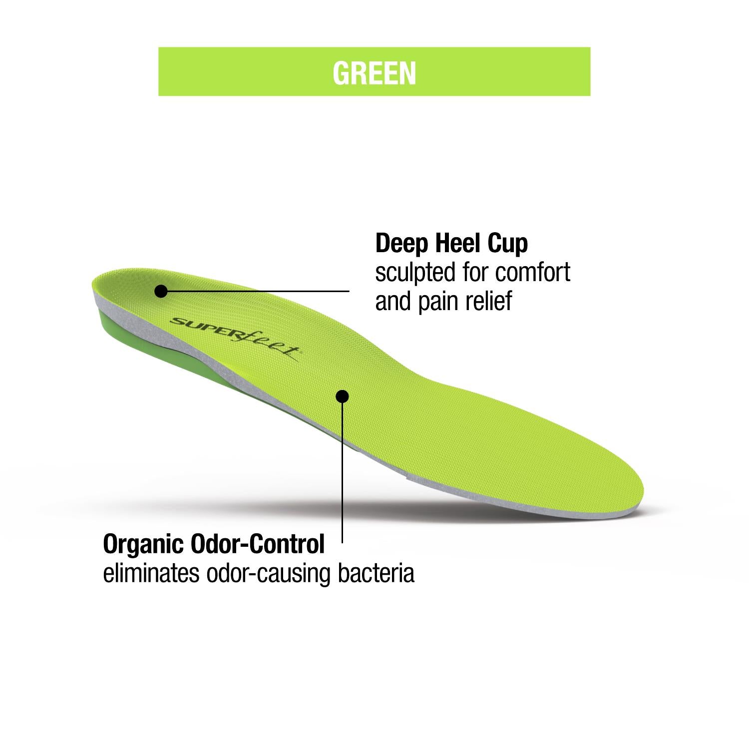 Unisex Superfeet Unisex Superfeet All-Purpose Support High Arch Green Insoles Green