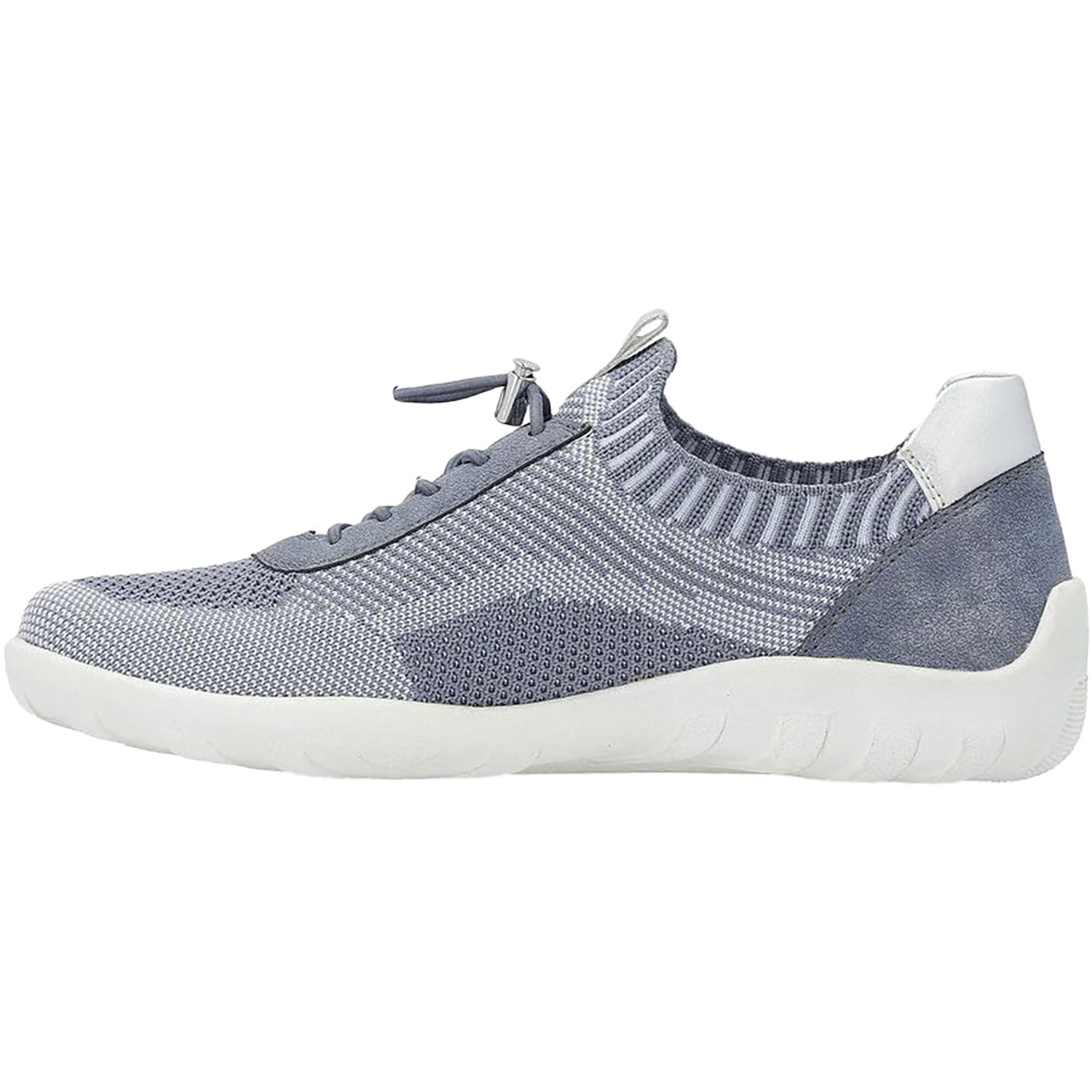 Womens Remonte Remonte R3518-15 Liv 18 Women's Sneakers Jean-Ciel/Adria/Silver Stretch Fabric Jean-Ciel/Adria/Silver Stretch Fabric