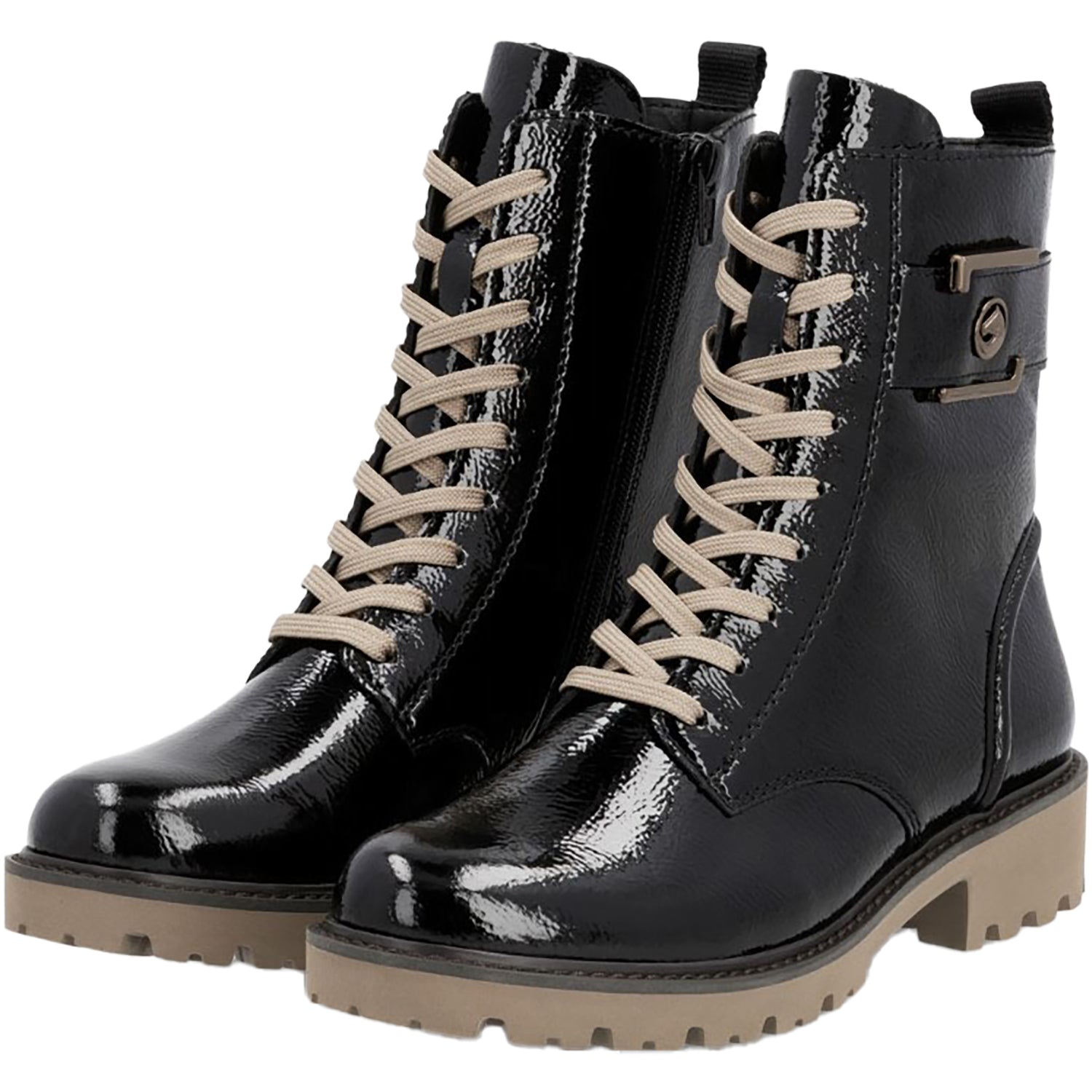 Women's Remonte D8663-00 Black Crashlack Patent Leather – Footwear