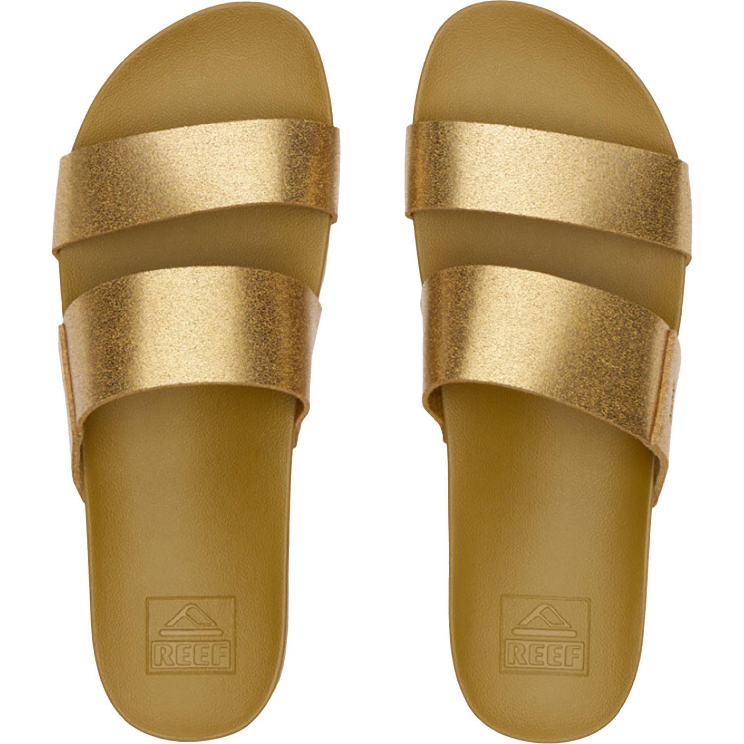 Womens Reef Reef Cushion Vista Women's Slide Sandals Copper/Tan Synthetic Copper/Tan Synthetic