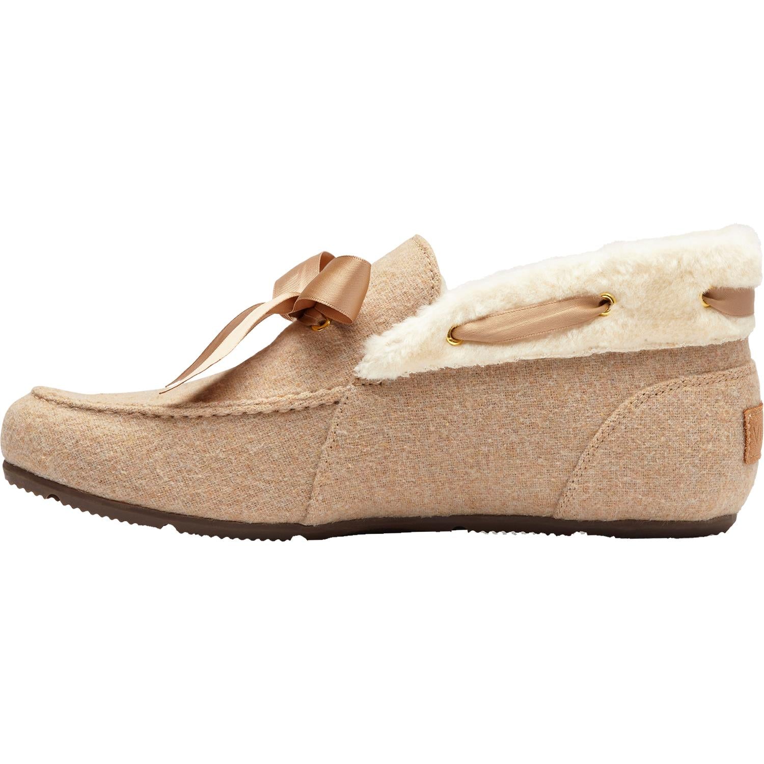 Womens Vionic Vionic Shirley Women's Faux Shearling Slippers Wheat Fabric Wheat Fabric