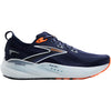 Mens Brooks Men's Brooks Glycerin Gts 22 Peacoat/Blue Ribbon/Orange Mesh Peacoat/Blue Ribbon/Orange Mesh