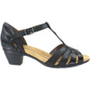 Womens Rockport Women's Rockport Cobb Hill Abbott Curvy T-Strap Black Leather Black Leather
