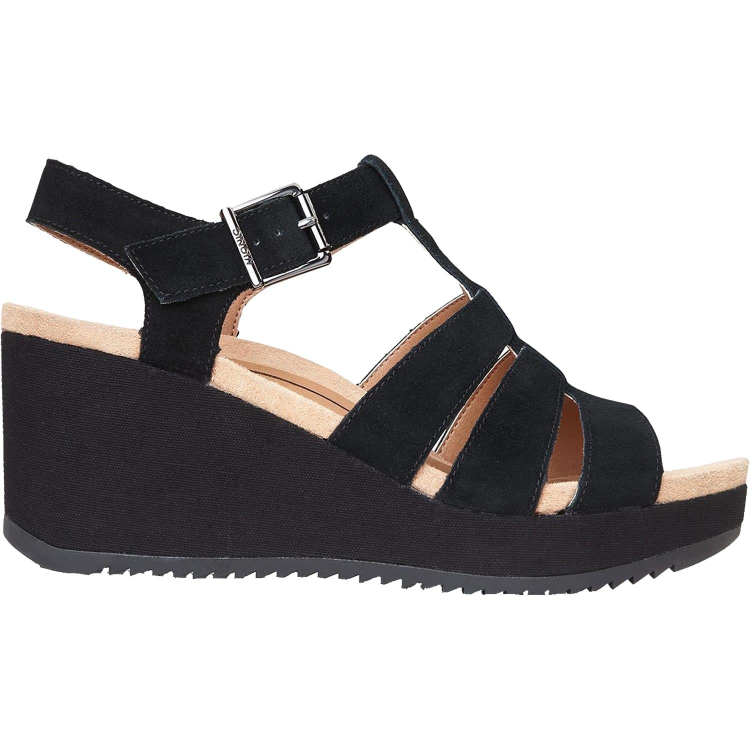 Womens Vionic Vionic Tawny Women's Wedge Heel Sandals Black Suede Black Suede