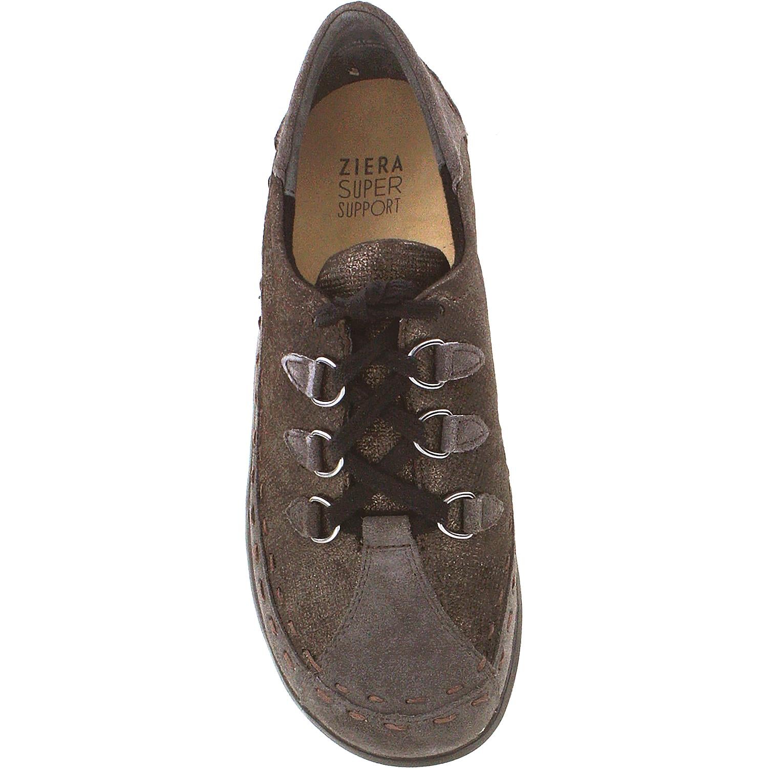 Womens Ziera Ziera Allsorts Women's Walking Shoes Espresso Metallic Suede/Grig Nubuck Espresso Metallic Suede/Grig Nubuck