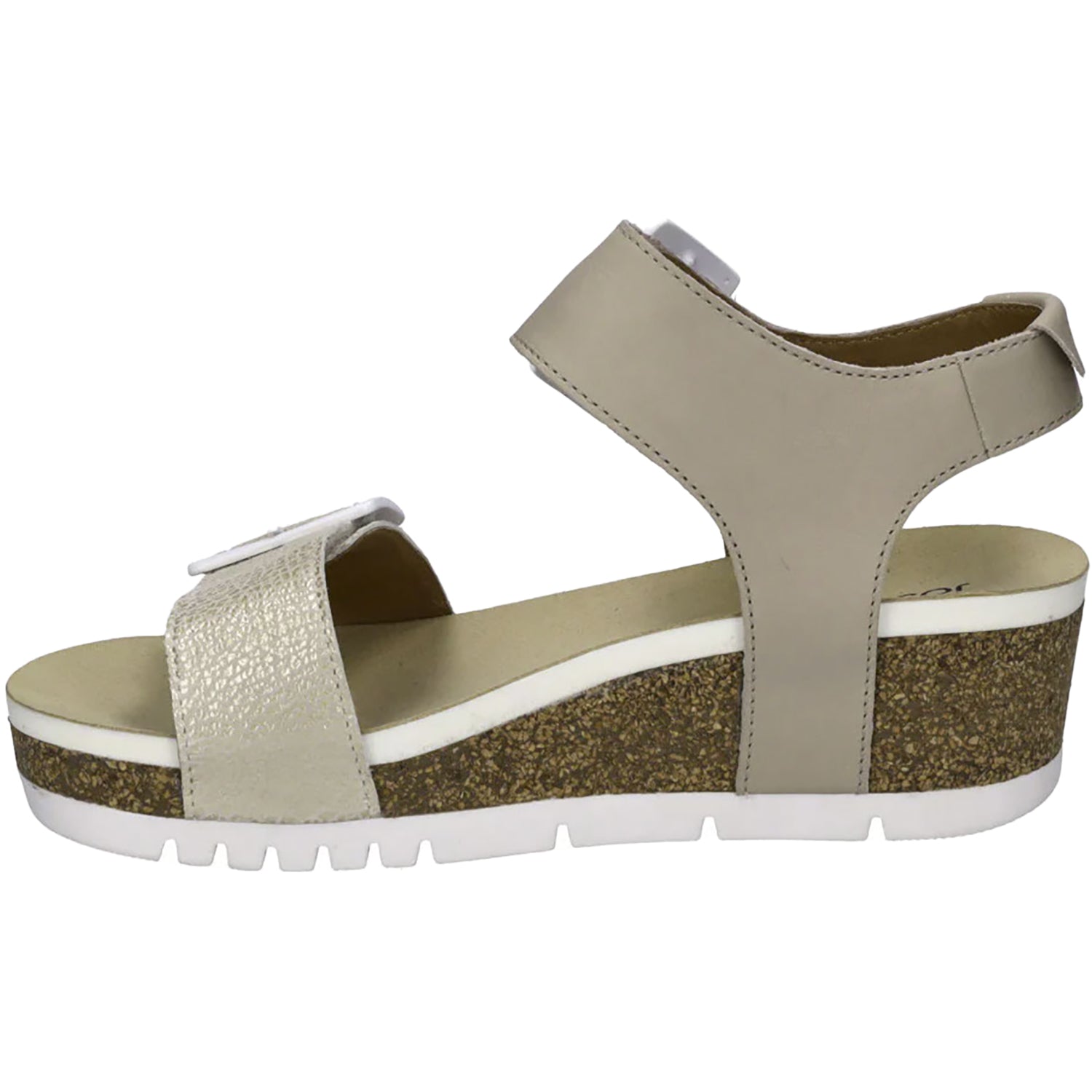 Womens Josef seibel Josef Seibel Quinn 02 Women's Wedges Creme Kombi Leather Creme Kombi Leather
