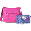 Womens Baggallini Baggallini Uptown Bagg with RFID Phone Wristlet Deep Fuchsia Deep Fuchsia