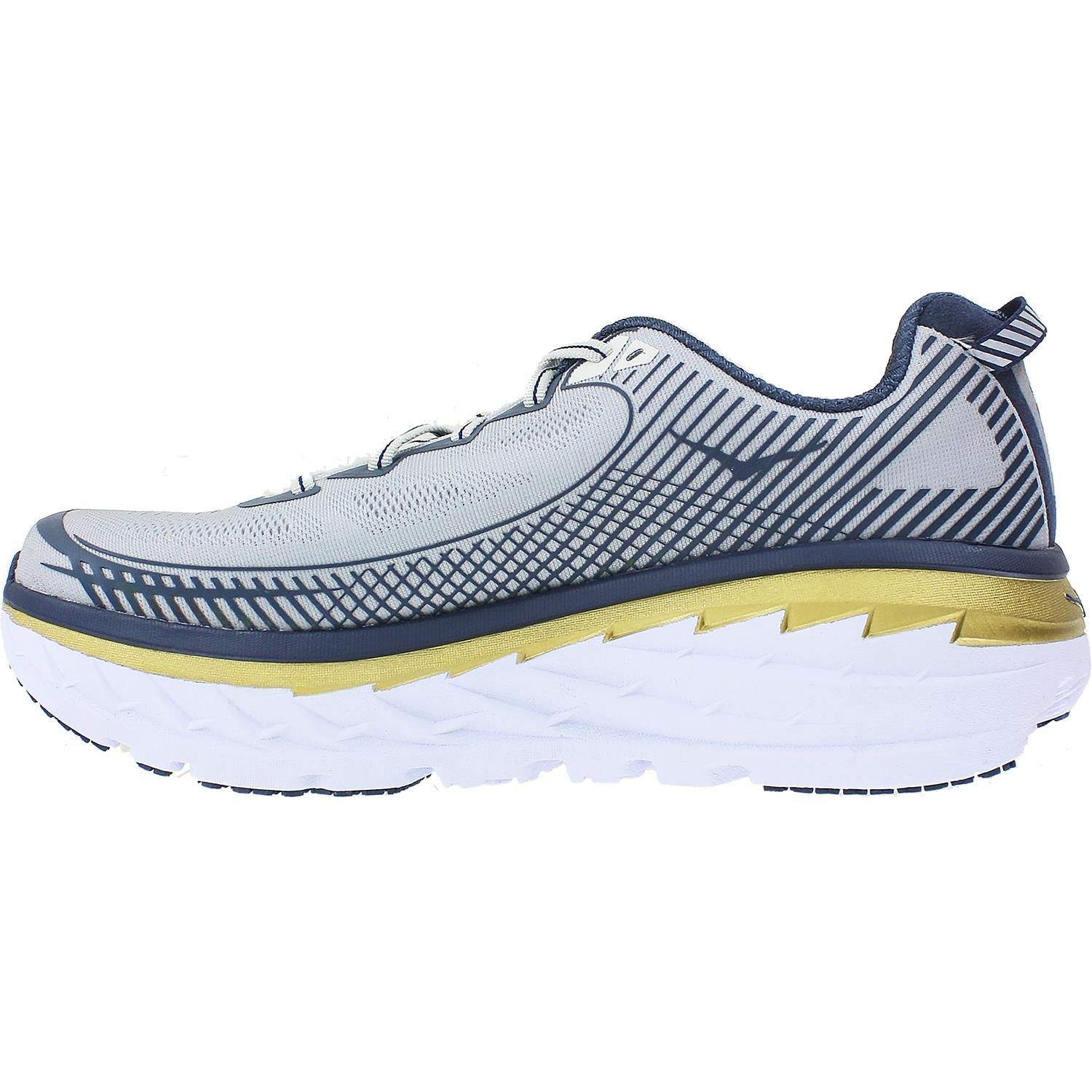 Mens Hoka one one Hoka Bondi 5 Men's Running Shoes Cool Grey/Midnight Navy Mesh (Neutral Support) Cool Grey/Midnight Navy Mesh